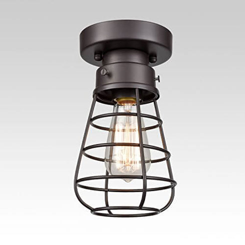 Retro Industrial Ceiling Light Fixtures Loft Barn Cage